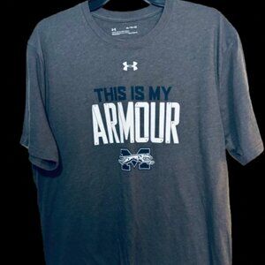 Under Armour T Shirt Adult Large Michigan Short Sleeve Loose Fit Gray Mens